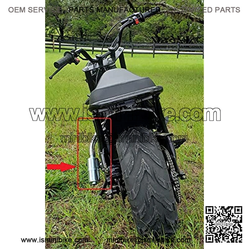 Exhaust With Muffler for: Mega Moto 212cc Pro, RB200, Monster Moto Classic 212cc, Mega Moto MM-B212-MXS, Gas Powered Mini Bike. - Image 4