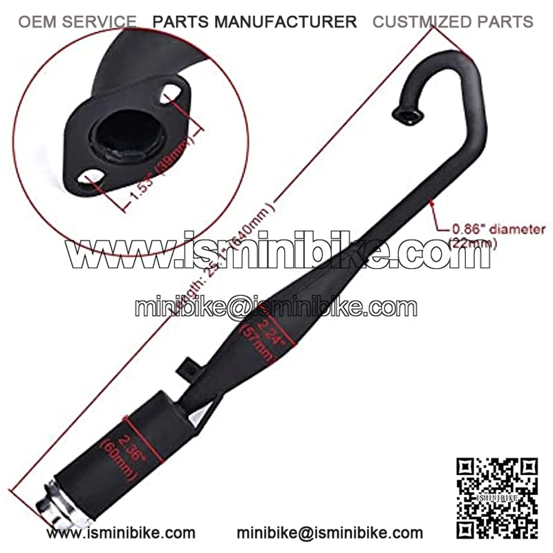 Exhaust Pipe Muffler with Expansion Chamber 47cc 49cc 2 Stroke Engine Pocket Bike Mini Quad - Image 3