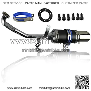 GY6 150cc High Performance Exhaust Muffler System Shorty for ATV 4 Stroke Chinese Scooter Moped ATV Go Kart Short Parts (Black)