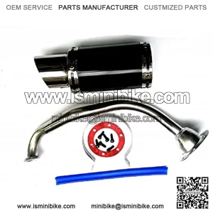 High Performance Exhaust System Muffler for GY6 50cc-400cc 4 Stroke Scooters ATV Go Kart (Black)