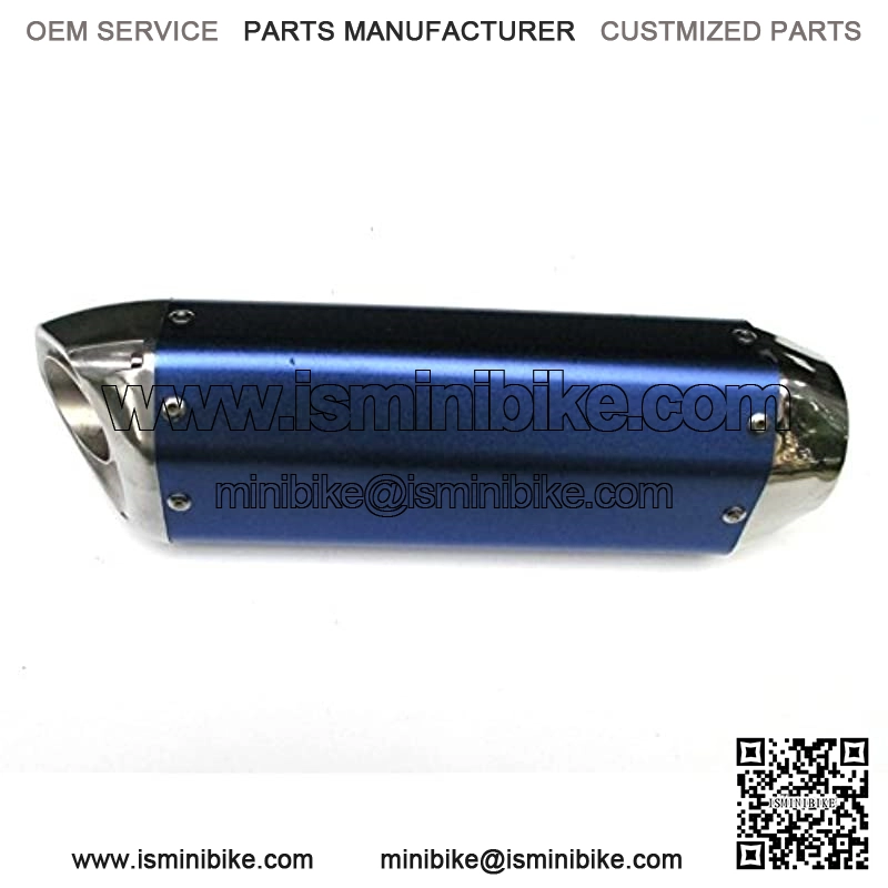 High Performance Exhaust System Muffler for GY6 50cc-400cc 4 Stroke Scooters ATV Go Kart (Blue) - Image 2