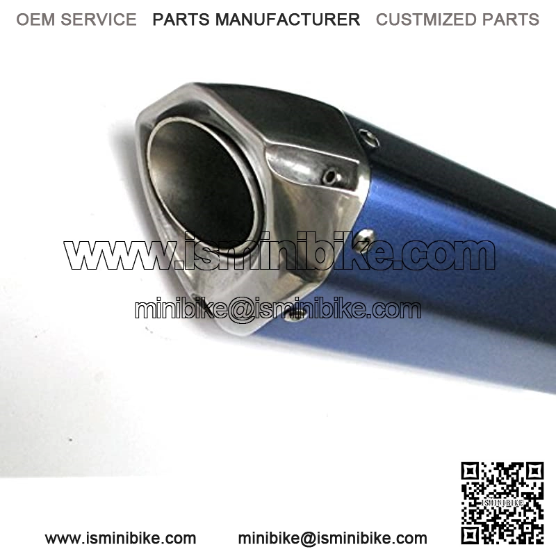High Performance Exhaust System Muffler for GY6 50cc-400cc 4 Stroke Scooters ATV Go Kart (Blue) - Image 3