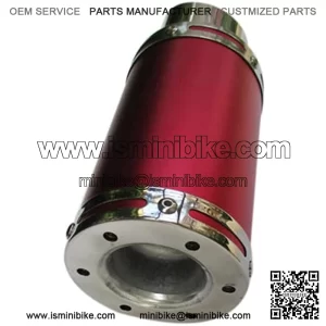 High Performance Exhaust System Muffler for GY6 50cc-400cc 4 Stroke Scooters ATV Go Kart (Red)