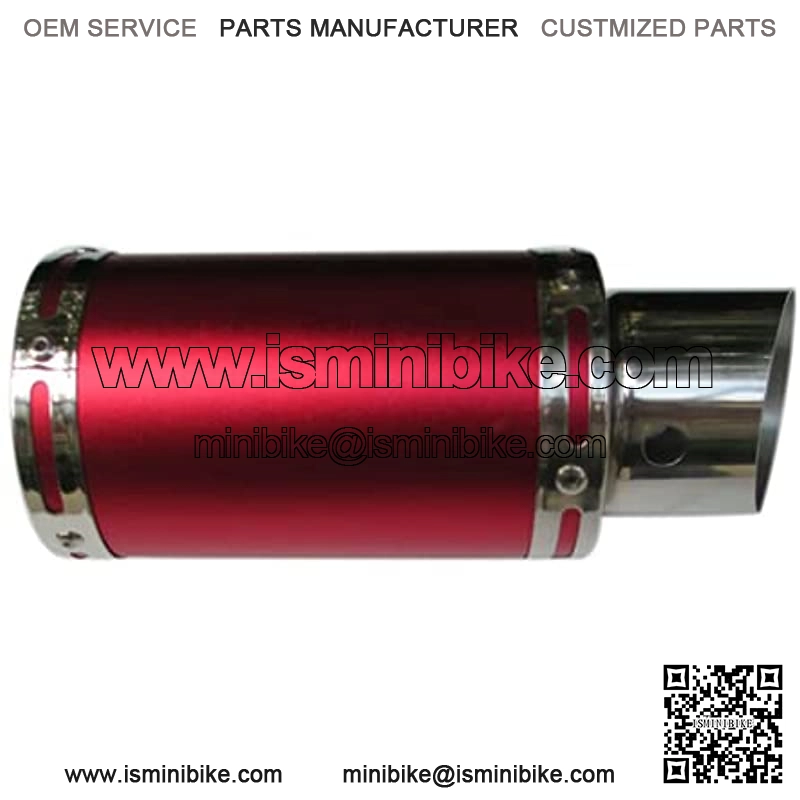 High Performance Exhaust System Muffler for GY6 50cc-400cc 4 Stroke Scooters ATV Go Kart (Red) - Image 2