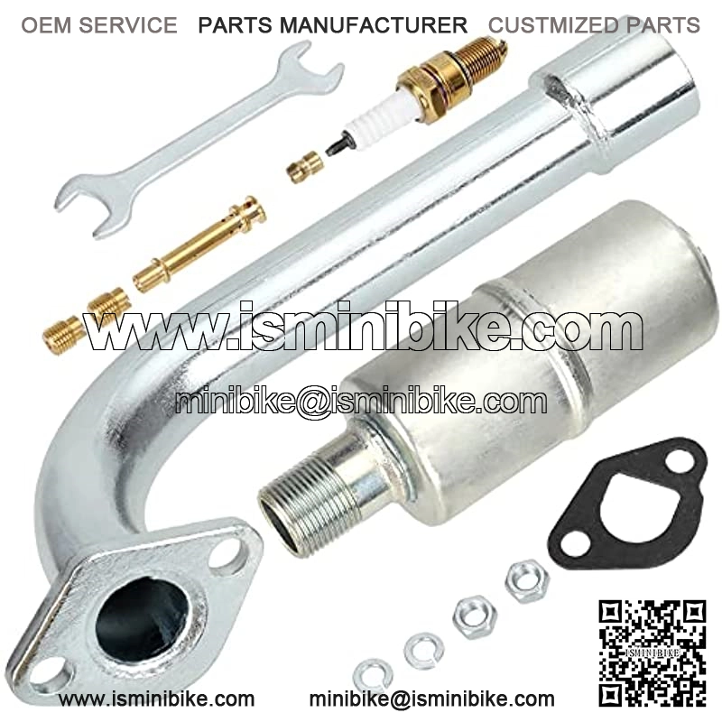 Kit de silenciador de tubo de escape mejorado para Non Hemi Predator 212cc 196cc 6.5hp 208cc GX160 Coleman KT196 Mini Bike Hammerheat 80t Manco MB200 Go Kart Piezas de rendimiento de motor pequeo