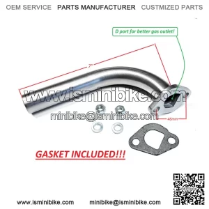 For Predator 212cc Honda GX160 GX200 Go Kart and mini bikes New Exhaust Pipe