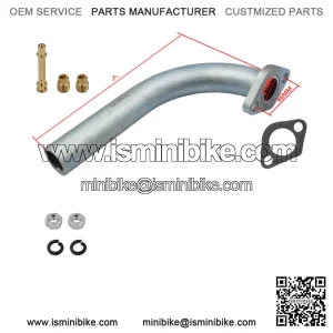 For Predator 212cc Honda GX160 GX200 Go Kart+Mini Bike Exhaust Pipe & Jet Kit