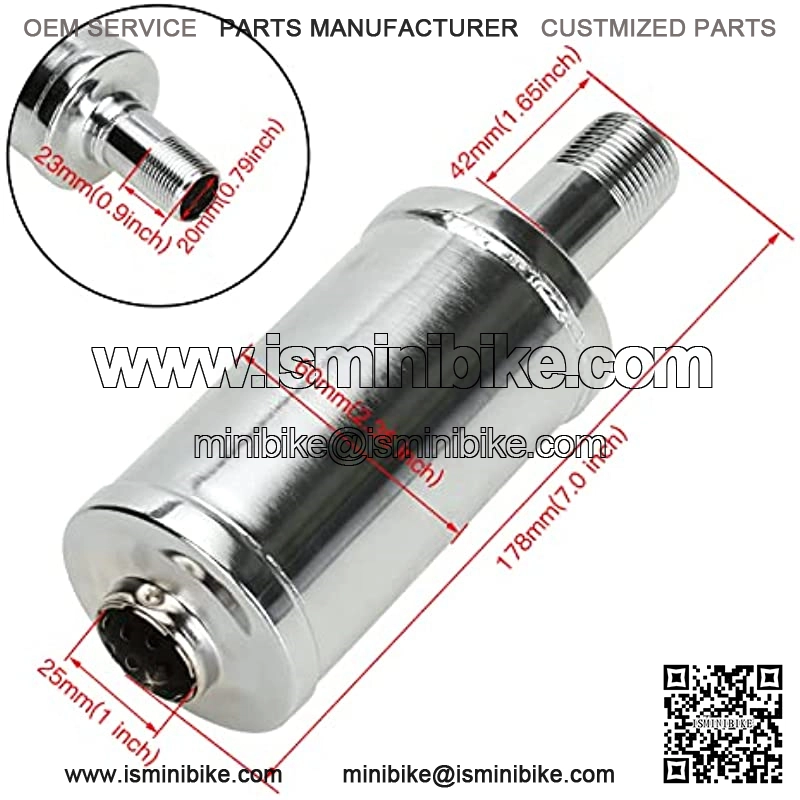 Exhaust Muffler Silencer for Predator 196cc 212cc 420cc CT200u CT200u-ex BT200x CC100x CT100u Mini Bike Go Kart KT196 Massimo Baja MB200 MB165 GX160 GX200 Clone Engine Performance Parts Silver - Image 2