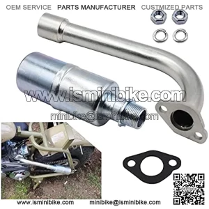 1" Go Kart Exhaust With Screw On Muffler For Predator 212cc/Clone 196cc Engines