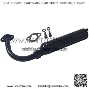 Black Exhaust Pipe Muffler Jet Kit For Predator 212cc 196cc 6.5Hp GX160 GX200 KT196 CK196 Hammerheat 80t Manco Go Kart Trailmaster MB200 Mini Bike