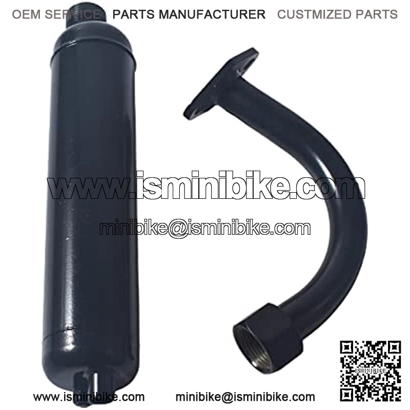 Black Exhaust Pipe Muffler Jet Kit For Predator 212cc 196cc 6.5Hp GX160 GX200 KT196 CK196 Hammerheat 80t Manco Go Kart Trailmaster MB200 Mini Bike - Image 2