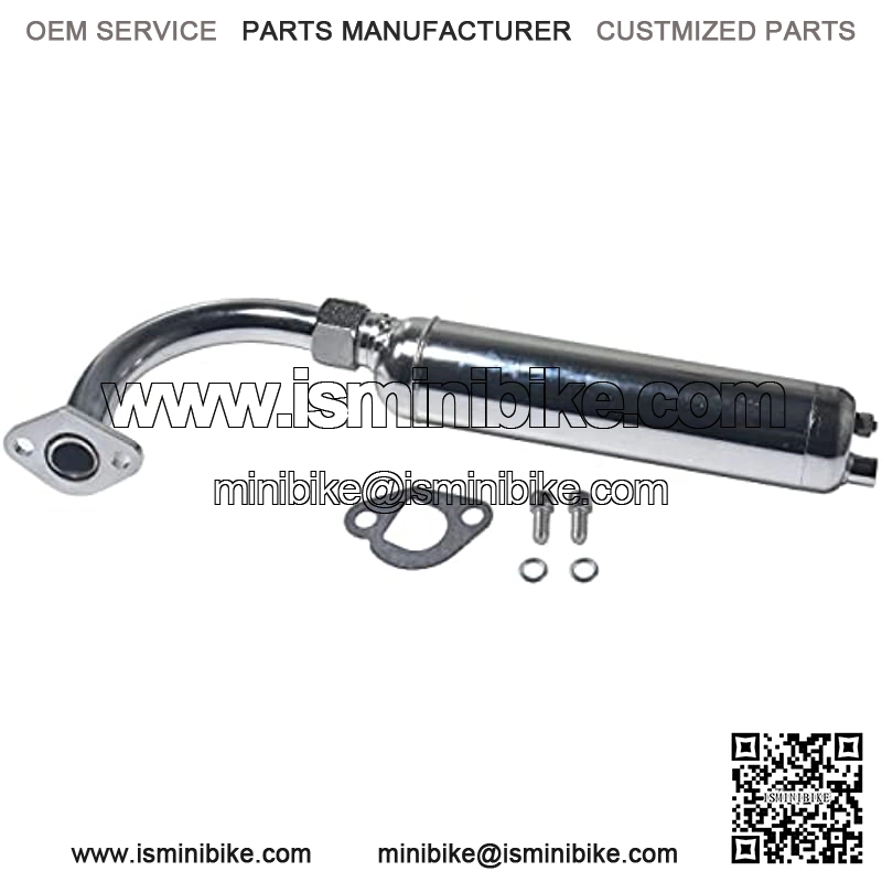 Silver Exhaust Pipe Muffler Jet Kit For Predator 212cc 196cc 6.5Hp GX160 GX200 KT196 CK196 Hammerheat 80t Manco Go Kart Trailmaster MB200 Mini Bike