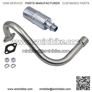 Exhaust with Muffler for Predator 212cc 6.5hp mini bike, Honda GX160, GX200, DuroMax 7 Hp