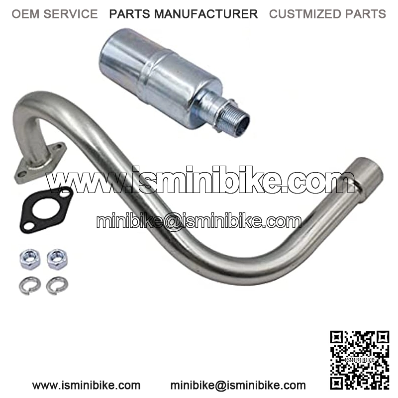 Exhaust with Muffler for Predator 212cc 6.5hp mini bike, Honda GX160, GX200, DuroMax 7 Hp