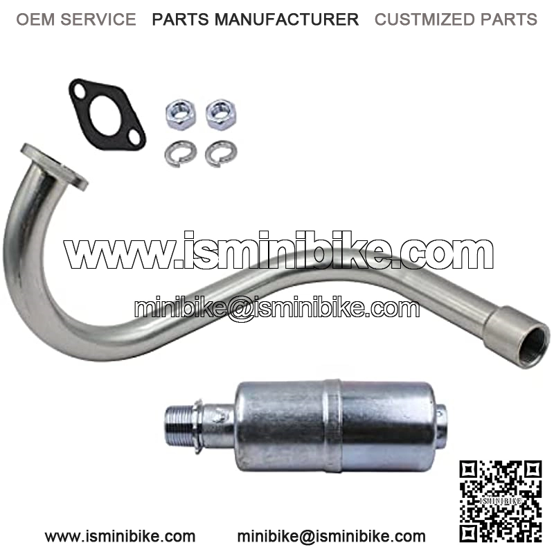Exhaust with Muffler for Predator 212cc 6.5hp mini bike, Honda GX160, GX200, DuroMax 7 Hp - Image 3