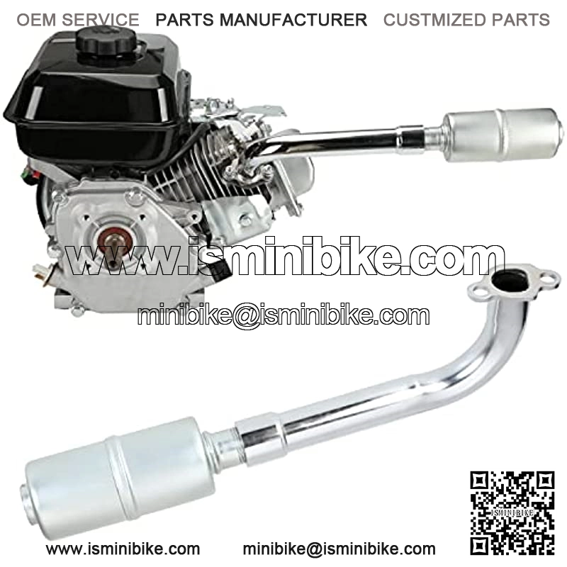 Upgraded Exhaust Header Pipe Muffler Kit for Non Hemi Predator 212cc GX160 GX200 Coleman KT196 Baja Warrior MB200 196cc 6.5hp Hammerhead 80T Mini Bike Go Kart Small Engine Performance Parts - Image 2