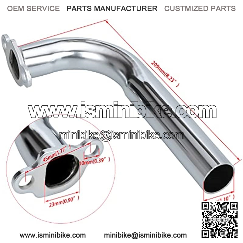 Upgraded Exhaust Header Pipe Muffler Kit for Non Hemi Predator 212cc GX160 GX200 Coleman KT196 Baja Warrior MB200 196cc 6.5hp Hammerhead 80T Mini Bike Go Kart Small Engine Performance Parts - Image 3