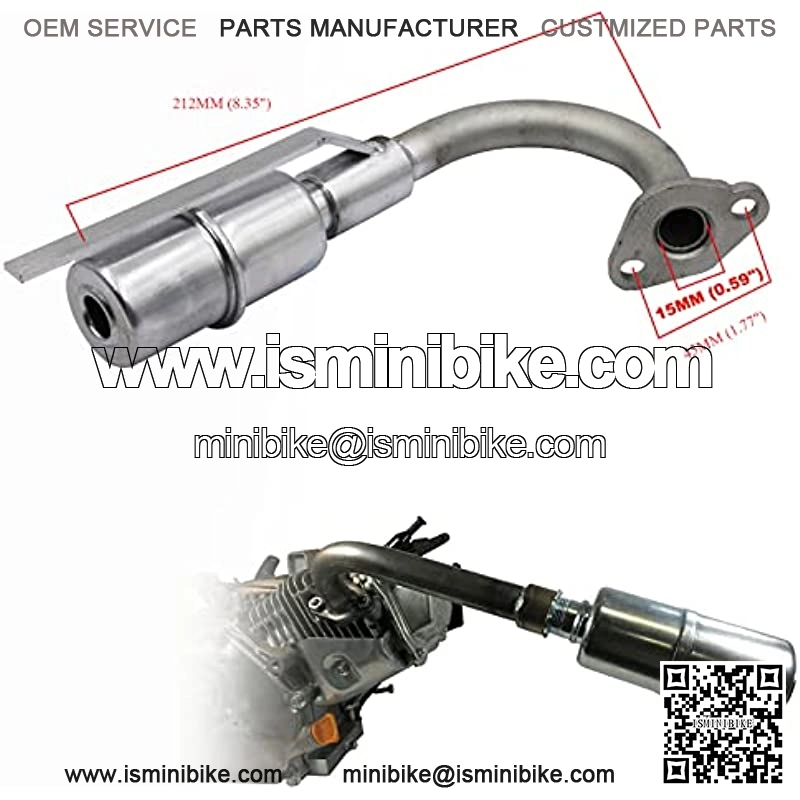 Exhaust with Muffler for Predator 212cc GX160 GX200 Go Kart & Mini Bikes - Image 2