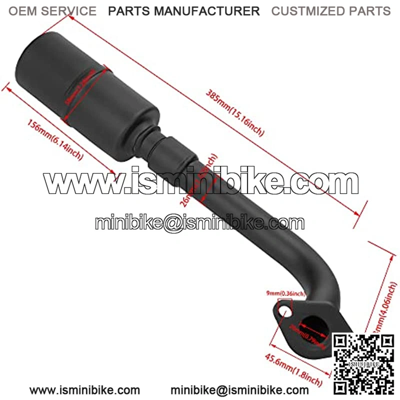 Exhaust Pipe Muffler Jet Kit for Predator 212cc 196cc 6.5hp GX160 GX200 Engine Coleman CT200u BT200X CT200u-ex KT196 Baja Warrior MB165 MB200 Mini Bike Go Kart Black - Image 2