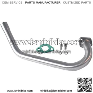 Upgrade Exhaust Pipe With Female Threaded For Coleman Powersports CT200U,CT200U-EX,BT200X,For Predator 212cc 196cc Go Kart& Mini Bike, For Honda GX160,GX200 Sliver