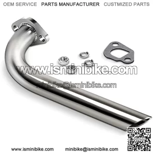 for Predator / DuroMax 196cc 212cc Engine Exhaust Pipe 10", GX160, GX200. for Coleman CT200U Go Kart & Mini Dirt Bikes - Chrome Coated - 12 Gauge
