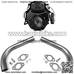 Tow Exhaust pipes U Weld For Predator 670cc V-Twin Go Kart, Mini Bike, golf cars, generators.
