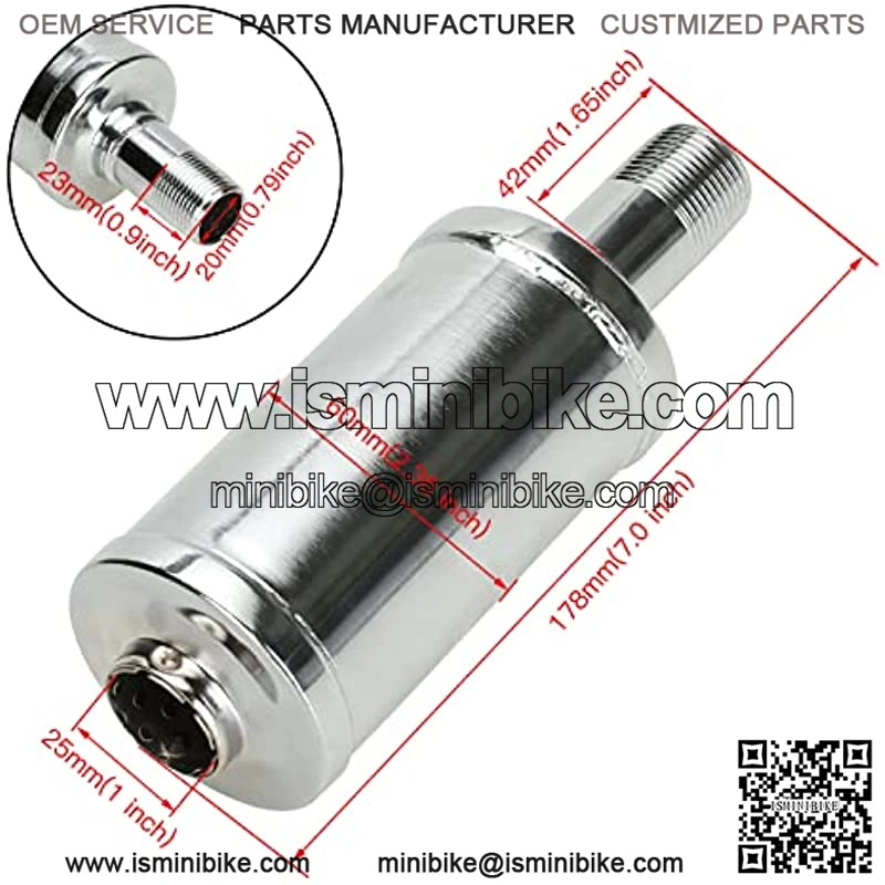 Thickened Exhaust Header Pipe Muffler with Heat Shield Tape Kit for Non Hemi 6.5HP Predator 212cc 196cc Coleman CT200u BT200X KT196 Baja MB200 GX160 GX200 Clone Go Kart Mini Bike Parts Silver - Image 3