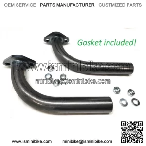2 Exhaust Pipe for Predator 212cc, Honda GX160, GX200, Go Kart & mini bikes...