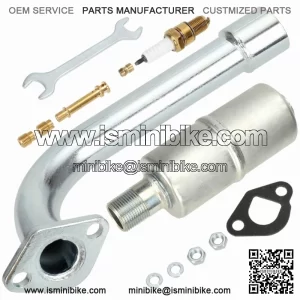 KT196 Hammerheat 80t Go Kart Trailmaster MB200 Mini Bike Exhaust Pipe Muffler