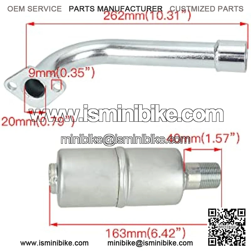 Upgrade Exhaust Pipe Muffler Jet Kit for Non Hemi Predator 212cc 196cc 6.5Hp GX160 GX200 KT196 CK196 Hammerheat 80t Manco Go Kart Small Engine Trailmaster MB200 Mini Bike Performance Parts - Image 2