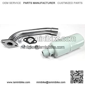 Massimo MB200 Mini Bike Customized Exhaust muffler.