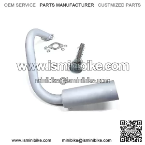 Exhaust Header/Muffler for minibikes 196cc-224cc Torque converter compatible. sandblasting ready!