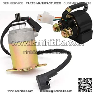 Starter Solenoid Relay + Starter Motor for 4-Stroke GY6 Engine 50cc 150cc 200cc 250cc ATV Dirt Bikes Scooters Go Kart Compatible with Taotao SUNL Coolster Baja Roketa 4 Wheelers Moped by BOOTOP