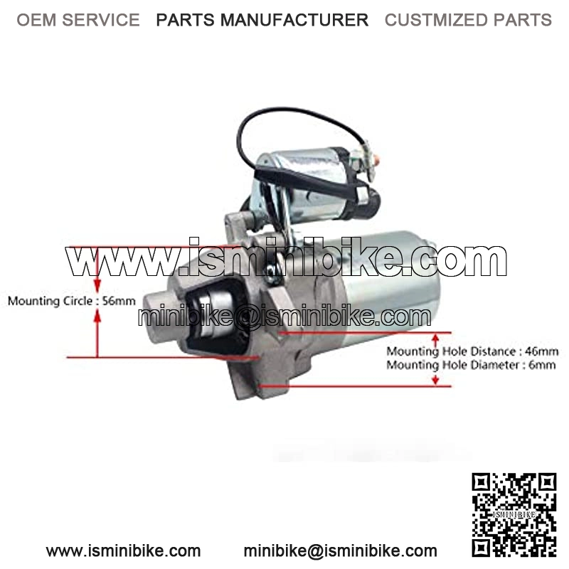 Fullas Electric Starter Motor ZQ168 with Solenoid Compatible with Honda GX160 GX200 5.5HP 6.5HP Chinese 168F 170F 163CC 196CC 208CC Generator Compressor High Pressure Pump Small Engine 31210-ZE1-023 - Image 2