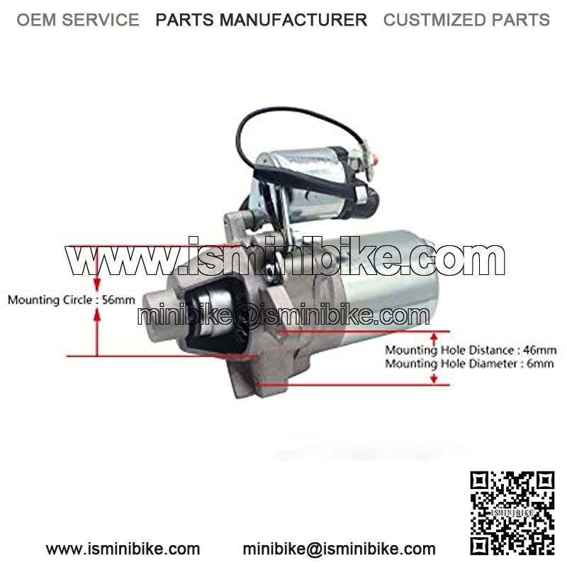 Electric Starter Motor ZQ168 with Solenoid Compatible with Honda GX160 GX200 5.5HP 6.5HP Chinese 168F 170F 163CC 196CC 208CC Generator Compressor High Pressure Pump Small Engine 31210-ZE1-023 - Image 2