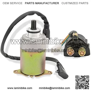 GY6 Starter (9teeth) for GY6 4-Stroke Engine 150cc 125cc 50cc 200cc 250cc Scooters Moped ATV Go Kart Compatible with 4 Wheelers Dirt Bikes Baja Jonway Roketa Coolster