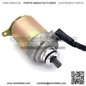 9 Tooth Electric Starter Motor with Cable for GY6 4 Stroke 125cc 150cc Engine ATV Scooter Moped Quad Dirt Bike Go Kart TAOTAO SUNL ROKETA KAZUMA REDCAT COOLSTER
