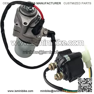 3 Bolt Electric Starter Motor with Wire, for 125cc 110cc 100cc 90 cc 70cc 50cc Quad 4 Wheeler ATV Taotao SSR Roketa Go Karts Pit Bike Jonway SunL Dune Buggy Sandrail Coolster