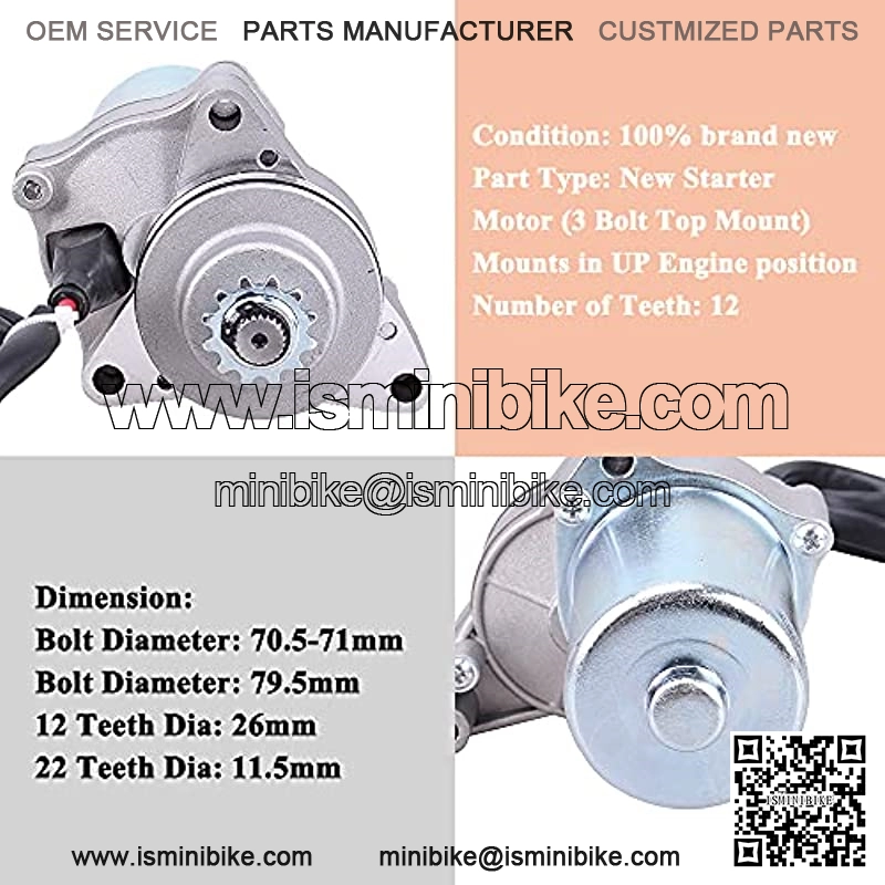 2 Bolt Starter Motor Fits for TAOTAO JETMOTO ROKETA SUNL 50cc 70cc 90cc 110cc Chinese ATV - Image 3