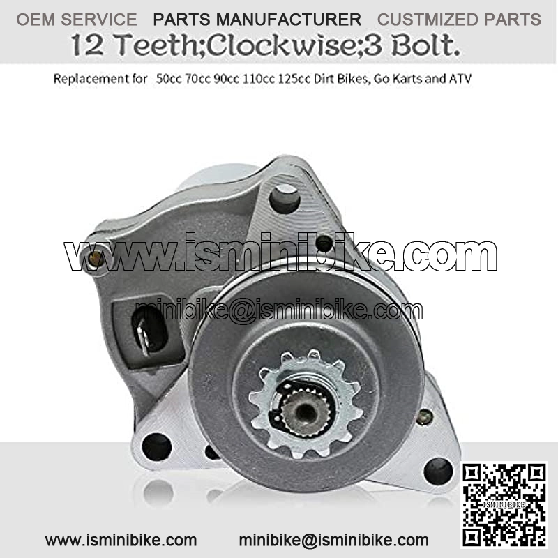 Starter Motor 3 Bolt Fits for Go Karts ATVs Pit Bike Dirt Bikes Dune Buggy Sandrail Quad 4 Wheelers 50cc 90cc 110cc 125cc 140cc - Image 3