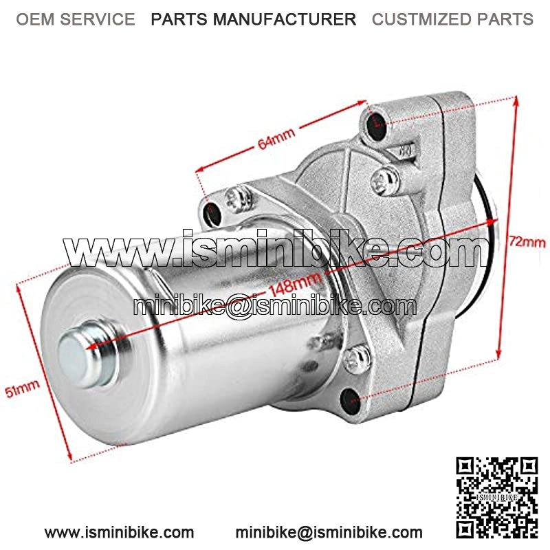 3 bolt Starter Motor with cable for 50cc 70 cc 90cc 100 cc 110cc 125 cc Dirt Bikes Go Karts ATVs Pit Bike Dune Buggy Sandrail Quad 4 Wheelers SSR Roketa Taotao Coolster Jonway SunL - Image 4