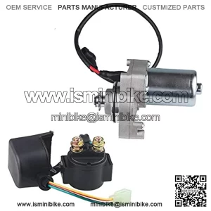 Starter Compatible with Tao Tao 125cc 110cc-50cc with Relay ATV Coolster Motor Coolster Four 4 Wheeler Chinese Pit Dirt Bike 4 Wheelers Go Karts Dune Buggy Sandrail Quad SSR Roketa