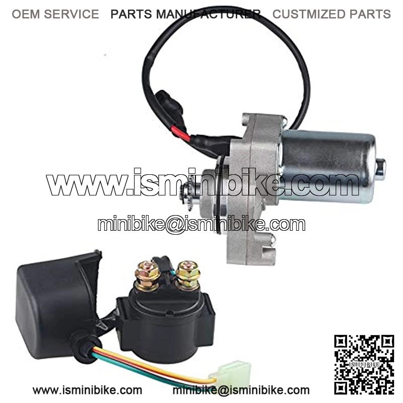 Starter Compatible with Tao Tao 125cc 110cc-50cc with Relay ATV Coolster Motor Coolster Four 4 Wheeler Chinese Pit Dirt Bike 4 Wheelers Go Karts Dune Buggy Sandrail Quad SSR Roketa