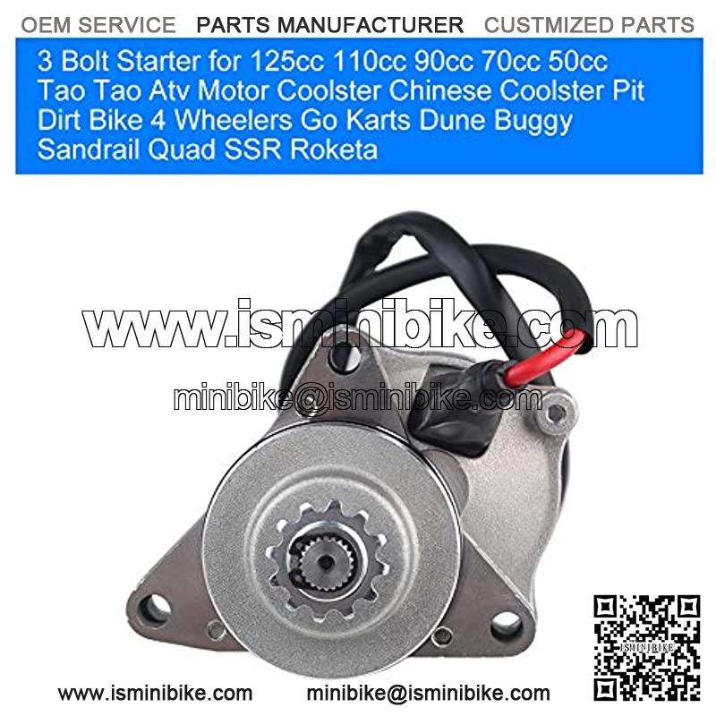 Starter Compatible with Tao Tao 125cc 110cc-50cc with Relay ATV Coolster Motor Coolster Four 4 Wheeler Chinese Pit Dirt Bike 4 Wheelers Go Karts Dune Buggy Sandrail Quad SSR Roketa - Image 2