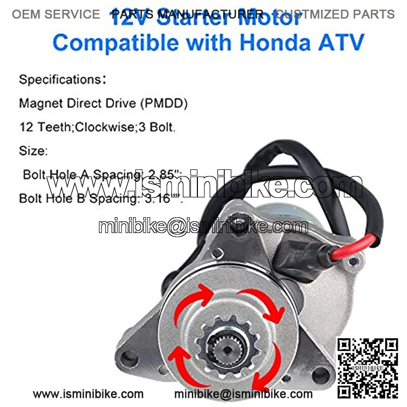 Starter Compatible with Tao Tao 125cc 110cc-50cc with Relay ATV Coolster Motor Coolster Four 4 Wheeler Chinese Pit Dirt Bike 4 Wheelers Go Karts Dune Buggy Sandrail Quad SSR Roketa - Image 3