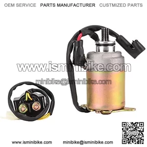 For GY6 125CC 150CC Starter motor and Starter relay ATV Scooter Moped ATV Go Karts Quad 4 Wheelers Taotao Baja