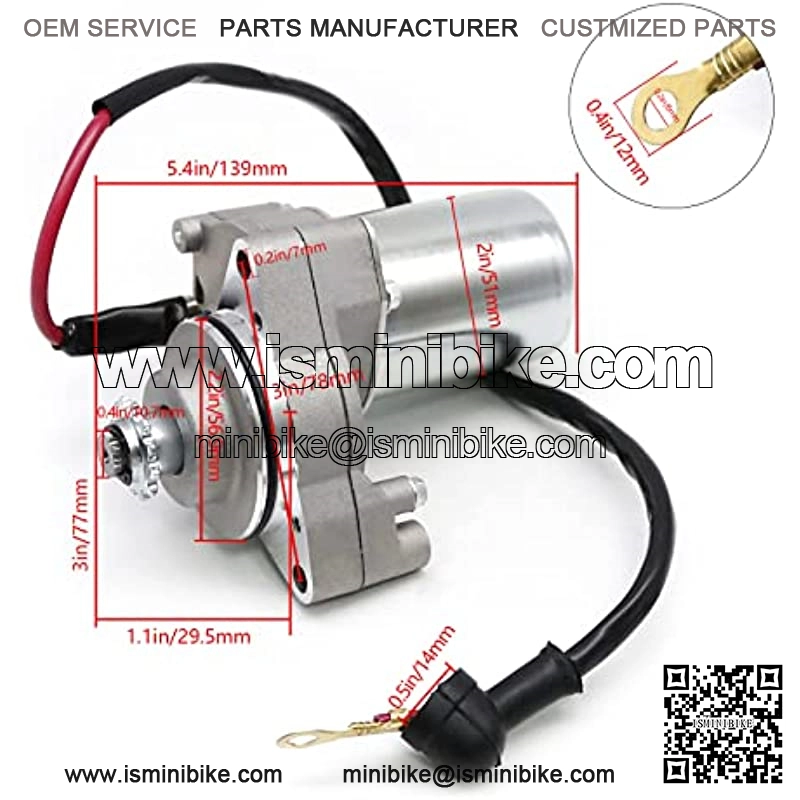 3 Bolt Electric Starter Engine Motor For 50cc 70cc 90cc 110cc 125cc 4-Stroke Bikes ATV kart Motorcycle Accessories - Image 2