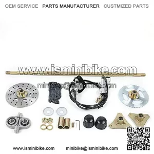 Complete Rear Axle Shaft Kit Brake Master Cylinder Caliper T8F 58T Sprocket Assembly for DIY Go Kart Mini Bike ATV Quad Buggy Rear Axle Kit + Brake Assembly + Pillow Blocks +T8F Chain