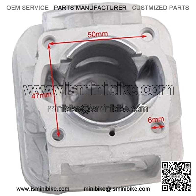 40mm Bore Complete Cylinder Kit with Piston for 2 Stroke 43cc Gas Scooter Pocket Bike Mini - Image 2