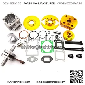 Gold 44mm Big Bore Kit Cylinder Head For 2 Stroke 47cc 49cc Chinese Mini Dirt ATV Quad Pocket Bike 4 Wheeler Minimoto